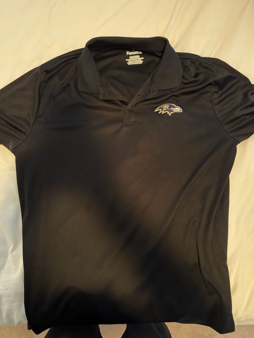 Fanatics Black Baltimore Ravens Polo with Team Logo